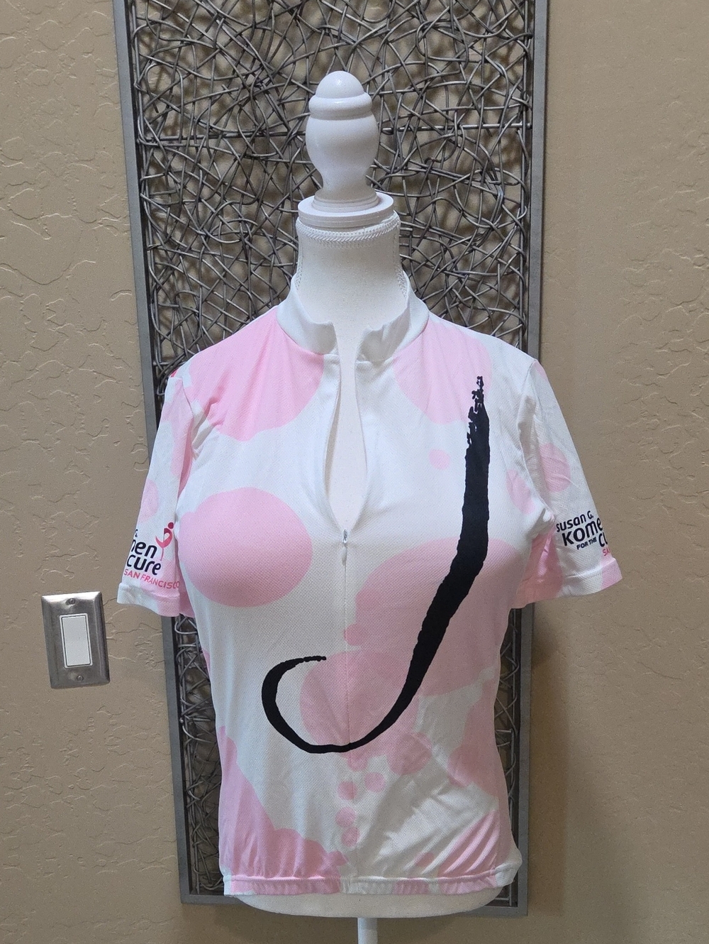 Susan G. Komen For The Cure & J Vineyards Pink and White Women’s Cycling Jersey